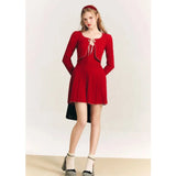 Dodobye Ballet Core Knit Cardigan And Strap Dress