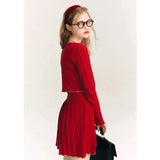 Dodobye Ballet Core Knit Cardigan And Strap Dress