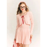 Dodobye Ballet Core Knit Cardigan And Strap Dress