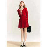 Dodobye Ballet Core Knit Cardigan And Strap Dress