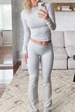 Dodobye Solid Half Turtleneck Long Sleeve Set