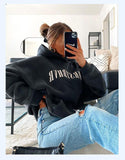 Black Friday Dodobye American Retro Tibetan Blue Lazy Style Hoodie Women's Autumn European And American Street Oversize Hot Girl Hoodie Jacket