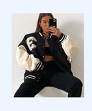 Black Friday Dodobye American Retro Black Sweet Cool Baseball Suit Women's Spring European And American High Street Bomber Jacket Short Spice Girl Jacket