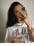 Back To School Dodobye American Retro New Leopard Print Letter Short-sleeved T-shirt Summer Women's National Fashion Oversize Spice Girl Casual Top Fashion