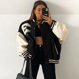 Black Friday Dodobye American Retro Black Sweet Cool Baseball Suit Women's Spring European And American High Street Bomber Jacket Short Spice Girl Jacket