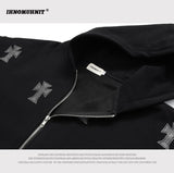 Black Friday Dodobye American Retro Cross Hot Drilling Black Hooded Sweater Women's Autumn European And American Street Design Sense Niche Hoodie Jacket