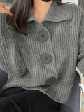 Dodobye-Knit Big Button Cardigan