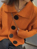 Dodobye-Knit Big Button Cardigan