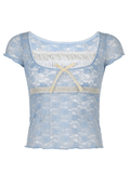 Dodobye Lace Patchwork Crop Blouse