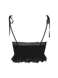 Dodobye Lace Trim Tie Up Cami Top