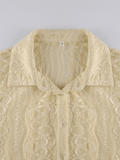 Dodobye Lace-Up Button See Through Shirts