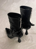 Dodobye Black Lady Pointed Toe Heel Boots