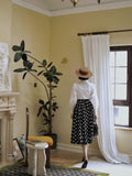 Dodobye Black Lady Polka Dot Umbrella Skirt