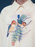 Dodobye A Bird-And-Flower Blouse Perched On A Treetop