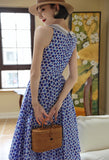 Dodobye Blue Indigo Polka Dot Classical Dress