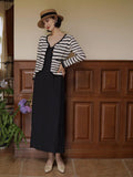 Dodobye Black Striped Classic Cardigan