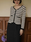 Dodobye Black Striped Classic Cardigan