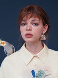 Dodobye A Bird-And-Flower Blouse Perched On A Treetop