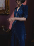 Dodobye Ultramarine Lady Velvet Dress