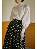 Dodobye Black Lady Polka Dot Umbrella Skirt