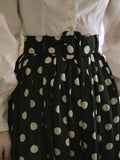 Dodobye Black Lady Polka Dot Umbrella Skirt