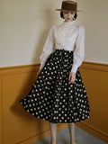 Dodobye Black Lady Polka Dot Umbrella Skirt