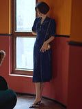 Dodobye Ultramarine Lady Velvet Dress