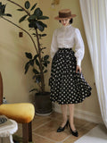 Dodobye Black Lady Polka Dot Umbrella Skirt