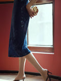 Dodobye Ultramarine Lady Velvet Dress