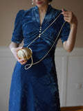 Dodobye Ultramarine Lady Velvet Dress