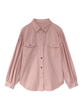 Dodobye Pleated Oversized Long Sleeve Blouse