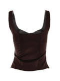 Dodobye Square Neck Button Slim Fit Tank Top